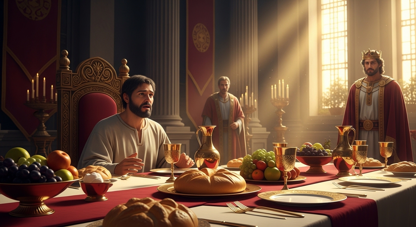 Sentado à mesa do Rei